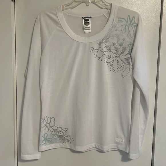 The North Face Tops - The North Face White Long Sleeve Floral Top
